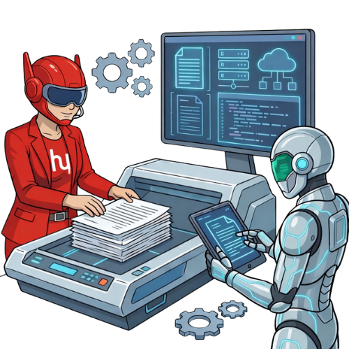 大量の紙書類のデータ化