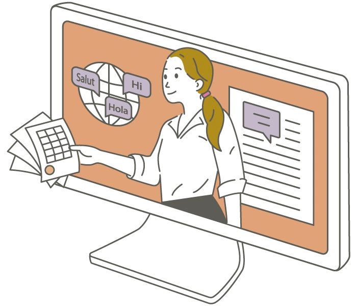 オンライン秘書サービス「HELP YOU 秘書」で秘書業務を依頼するイメージ