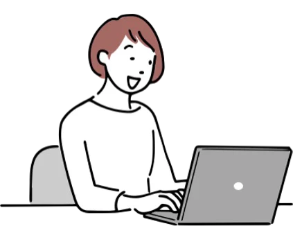 専門アシスタントが個別対応するイラスト