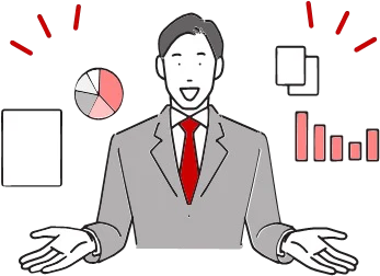最適な体制をご提案するイラスト