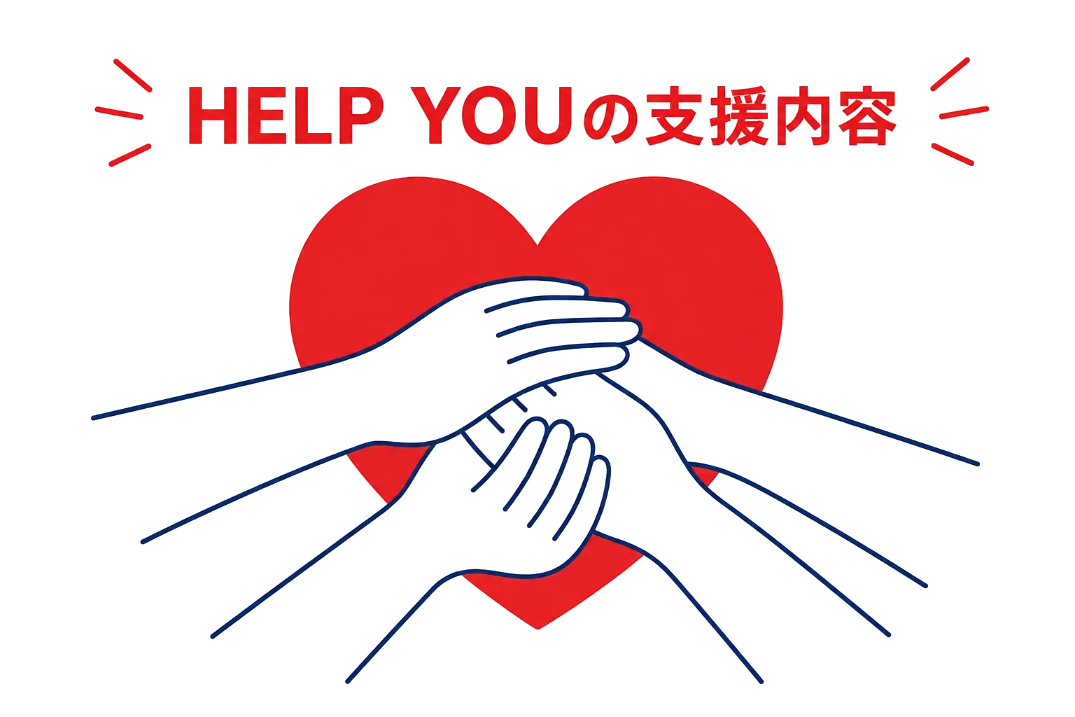 HELP YOU が支援する内容のイメージ