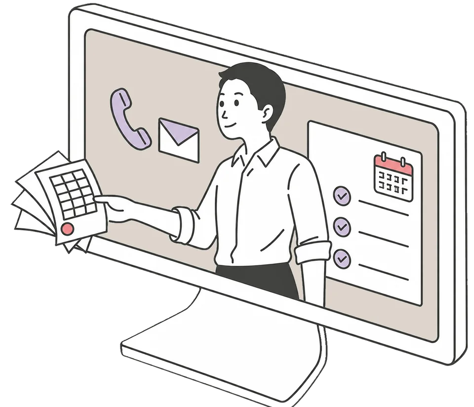 HELP YOU 総務で総務業務を依頼するイメージ